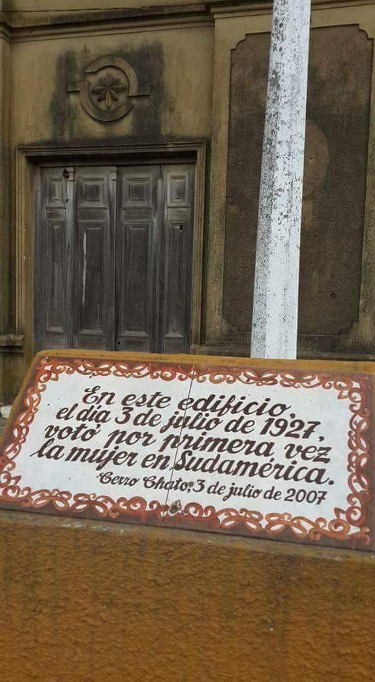 el primer voto de la mujer en cerro chato